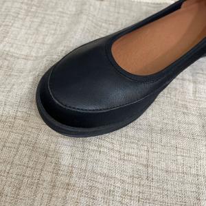 Business Casual Chunky Heels Loafers Round Toe Slip-On