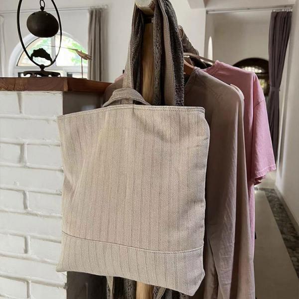 Minimalist Chic Cotton Linen Korean Tote Bag