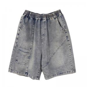 Straight Leg Bermuda Jorts Womens Light Wash Shorts