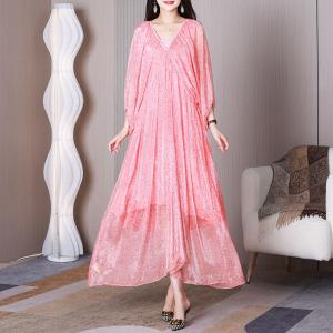 V-Neck Sheer Homecoming Dress Maxi Elegant Party Dress