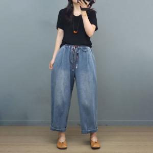 Folk Ropes Stone Wash Jeans Baggy Womens Dad Jeans