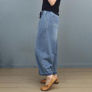 Folk Ropes Stone Wash Jeans Baggy Womens Dad Jeans