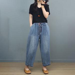 Folk Ropes Stone Wash Jeans Baggy Womens Dad Jeans