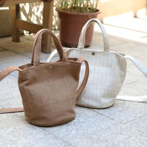 Solid Color Flax Handbag Womens Beach Shoulder Bucket Bag