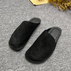 Leather Suede Slippers Womens Summer Flats