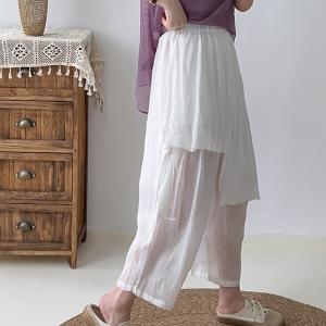 Hippie Style Layer Beach Pants Ramie Designer Thai Trousers