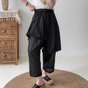 Hippie Style Layer Beach Pants Ramie Designer Thai Trousers