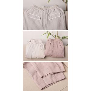 Cozy Breathable Linen Trousers Straight Legs Loose Pants