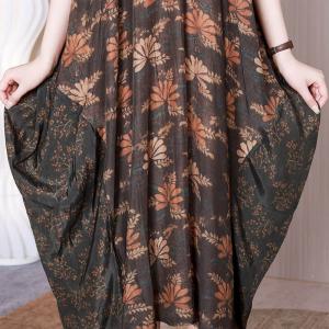 Maple Leaf Flouncing Dress Applique Designer Cocoon Dress