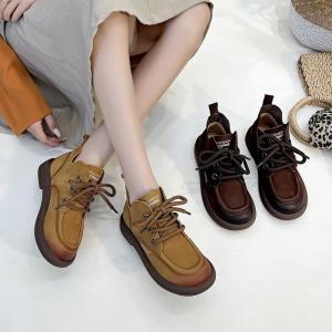 Hippie Style Womens Desert Boots Low Heels Short Boots