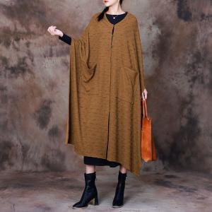 Front Pocket Pleated Poncho Plus Size Ginger Cape