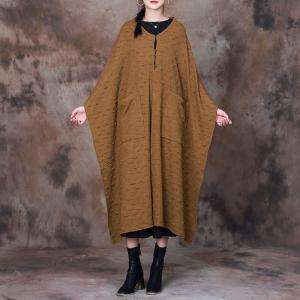 Front Pocket Pleated Poncho Plus Size Ginger Cape