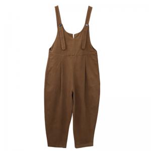 Loose-Fit Cotton Casual Overalls Plain Gardening Overalls