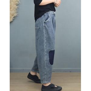 Blue Color Black Straight Leg Jeans Womens Boyfriend Jeans