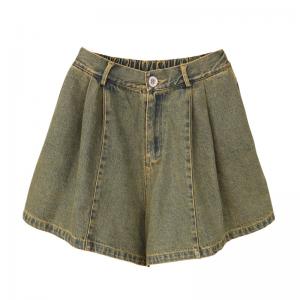 Wide Leg A-Line Jorts Color Brush Off Shorts