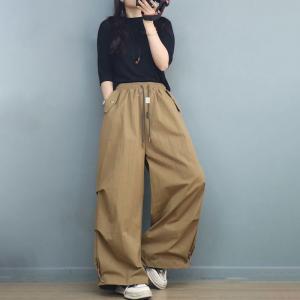 Street Style Baggy Cargo Pants Ladies Cotton Sweat Pants