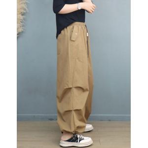 Street Style Baggy Cargo Pants Ladies Cotton Sweat Pants