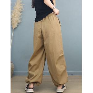 Street Style Baggy Cargo Pants Ladies Cotton Sweat Pants