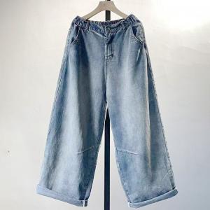 Hip Pockets Light Wash Jeans 90s Baggy Dad Jeans