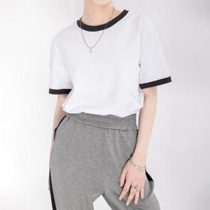 Casual Chic Crew Neck T-shirt Womens Cotton Tee