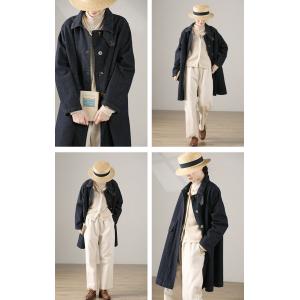 Copenhagen Style Midi Length Denim Trench Coat with Stand Collar