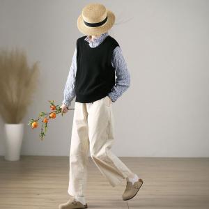 Easy Chic Sheep Wool Vest Versatile Knitting Waistcoat