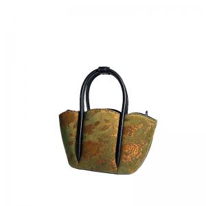 Glittering Roses Mulberry Silk Handbag Designer Basket Bag