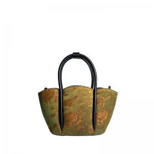 Glittering Roses Mulberry Silk Handbag Designer Basket Bag