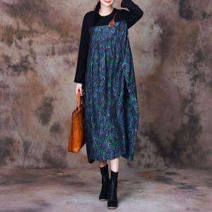 Long Sleeves Flouncing Blue Dress Applique Designer Dress