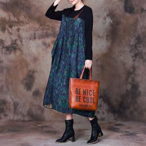 Long Sleeves Flouncing Blue Dress Applique Designer Dress