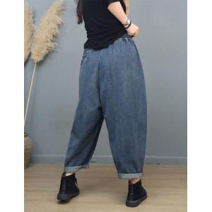 Relax-Fit Casual Dad Jeans Drawstring Waist 90s Jeans