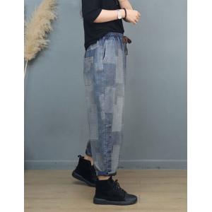 Rectangle Patchwork Loose Fit Jeans 90s Straight Leg Jeans