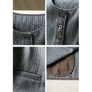 Single-Breasted Wool Waistcoat Gray Tweed Vest