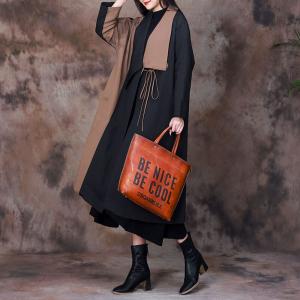 Wide Lapel Plus Size Trench Coat Contrast Color Office Rain Coat