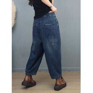 Straight Legs High Rise Relax-Fit Dark Wash Skater Jeans