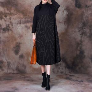 Easy Chic Zebra Printed Dress Fall Loose Hooded Dress