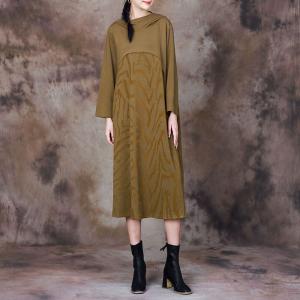 Easy Chic Zebra Printed Dress Fall Loose Hooded Dress
