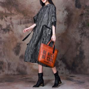 Grunge Style Pocket Hooded Dress Ribbon Plump Dress