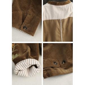 Classic Corduroy Short Jacket Womens Brown Shacket