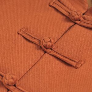 Eastern Buttons Woolen Waistcoat Designer Orange Vest