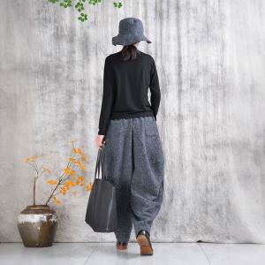 Designer Cotton Linen Jacquard Harem Pants