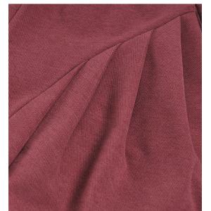 Wine Red Woolen Loose Midi Waterfall Cardigan