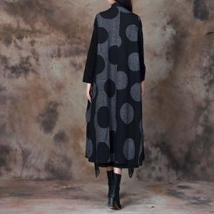 Mulberry Silk Ribbon Black Waistcoat Polka Dot Trench Coat