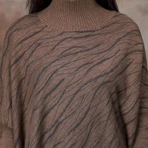 Irregular Striped Sweater with Straight Leg Trousers