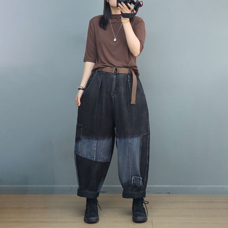 Street Denim Multi-Color Blue Black 90s baggy buykud travel comfy 