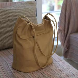 Minimalist Long Straps Tote Bag Hemp Shoulder Bag