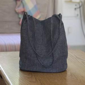 Minimalist Long Straps Tote Bag Hemp Shoulder Bag