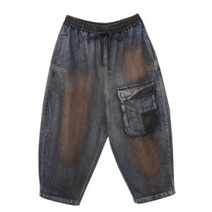 Solo Front Pocket Acid Wash Jeans Baggy Dad Jeans