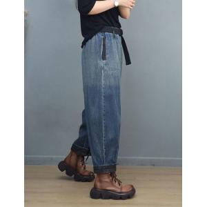 Colors Fading Baggy Carrot Jeans Womens Boyfriend Jeans