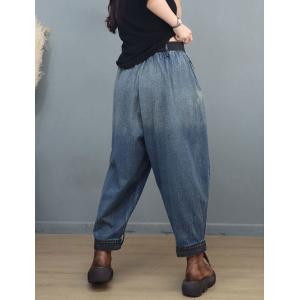 Colors Fading Baggy Carrot Jeans Womens Boyfriend Jeans